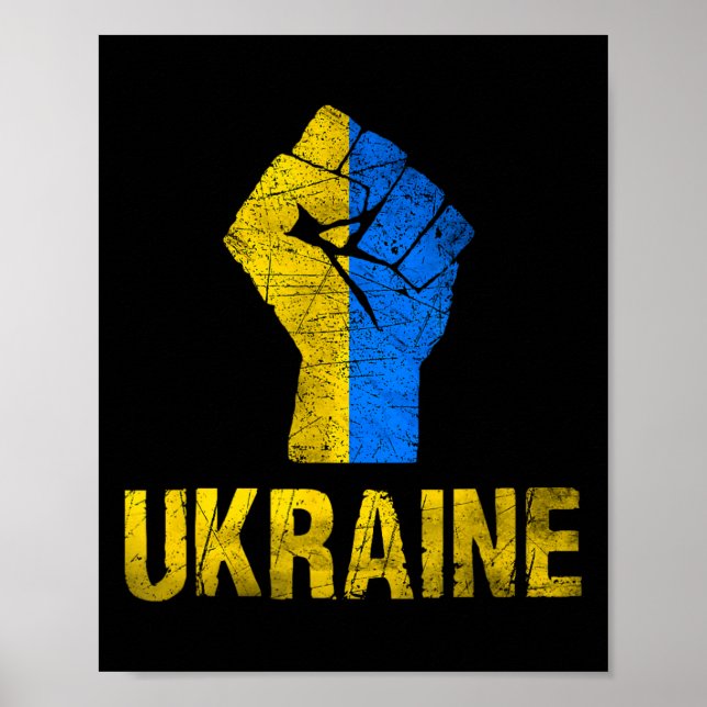 Affiche Drapeau ukrainien Ukraine Drapeau vintage Ukraine  (Devant)