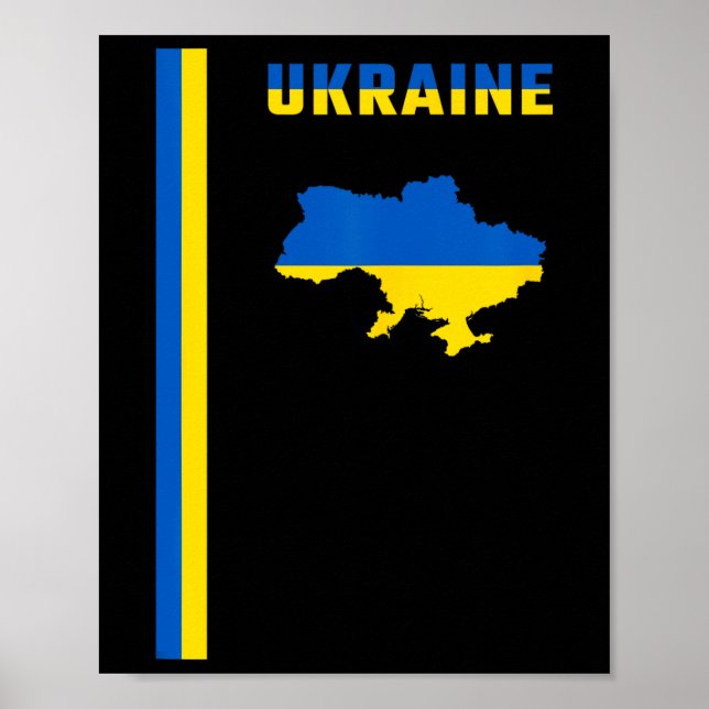 Affiche Drapeau ukrainien vertical  (Devant)