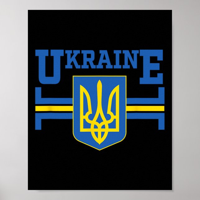 Affiche Drapeau ukrainien Vintage Héritage 5  (Devant)