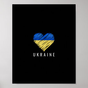 Affiche Drapeau ukrainien vintage ukrainien fierté 2