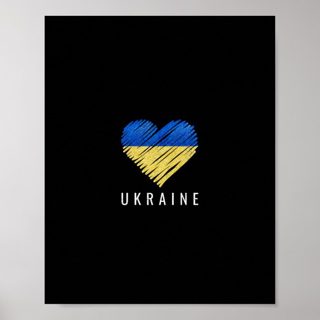 Affiche Drapeau ukrainien vintage ukrainien fierté 2  (Devant)