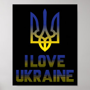 Affiche Drapeau ukrainien vintage ukrainien Fierté 4