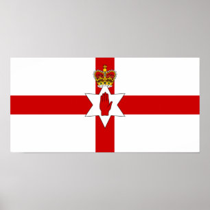 Affiche Drapeau Ulster Banner Irlande du Nord