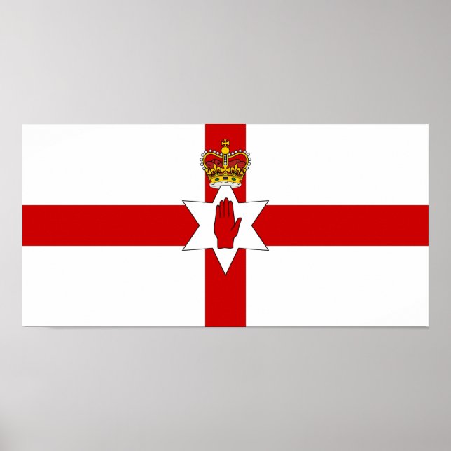 Affiche Drapeau Ulster Banner Irlande du Nord (Devant)