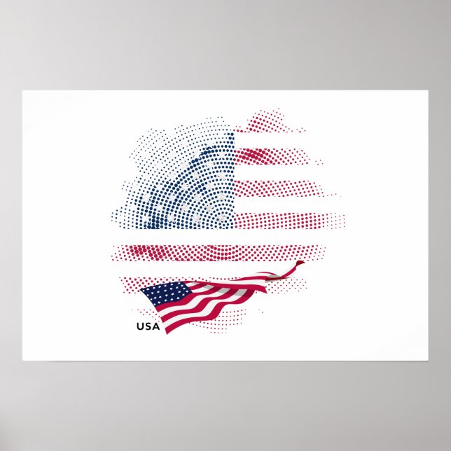 Affiche Drapeau USA (Devant)