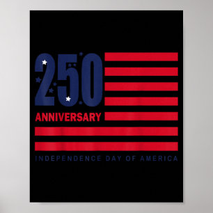 Affiche Drapeau Usa 250e Anniversaire Fête De L'indépendan