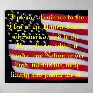 Affiche Drapeau USA avec imprimé de couverture de gage