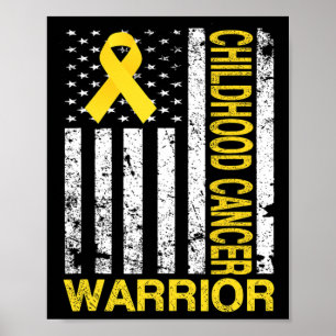 Affiche Drapeau Usa de sensibilisation aux guerriers contr