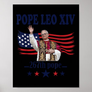 Affiche Drapeau Usa Du Pape Léon Xiv 267e Pape Léon Xiv Dr