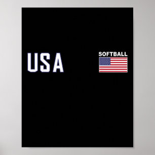 Affiche Drapeau Usa Équipement Équipe Softll Femmes Hommes