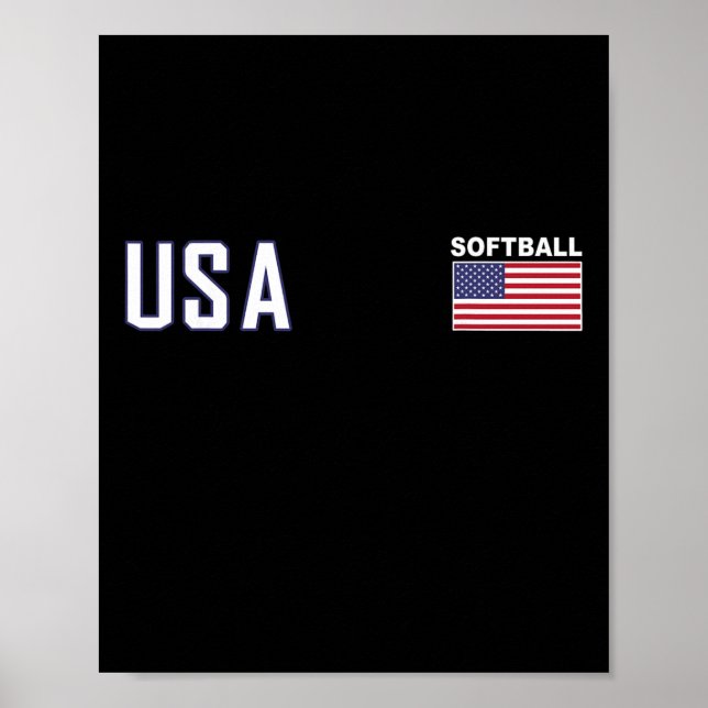 Affiche Drapeau Usa Équipement Équipe Softll Femmes Hommes (Devant)