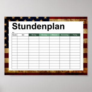 Affiche Drapeau USA / Grunge