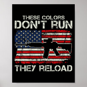 Affiche Drapeau Usa Les Couleurs Ne Coulent Pas Elles Rech