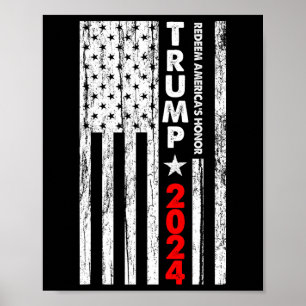 Affiche Drapeau Usa Racheter l'Honneur de l'Amérique Trump
