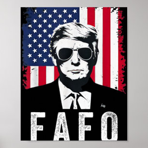 Affiche Drapeau Usa Vintage Trump Fafo Patriotique Rétro 4