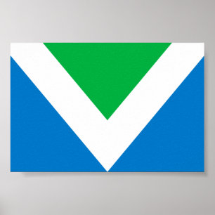 Affiche Drapeau végan international