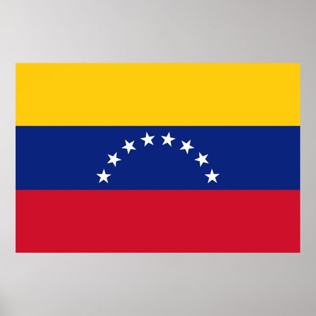 Affiche Drapeau Venezuela (Devant)