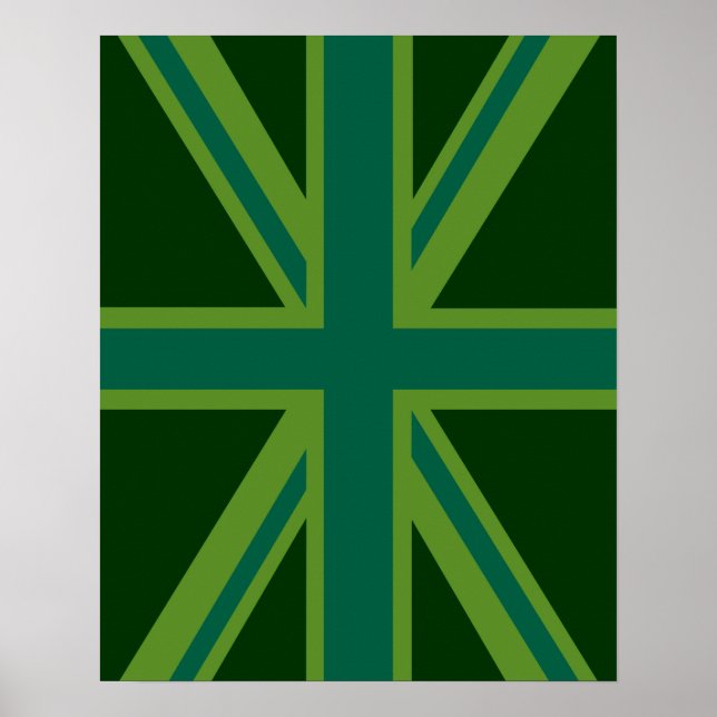 Affiche Drapeau vert Union Jack (Devant)