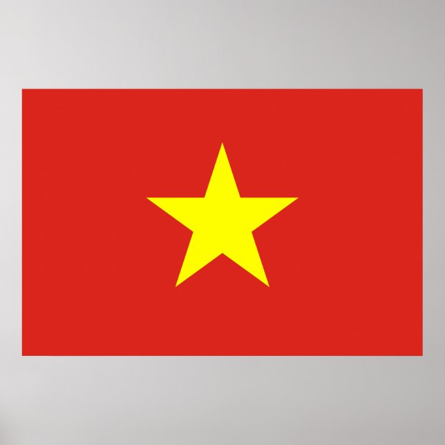 Affiche Drapeau vietnamien (Vietnam) (Devant)