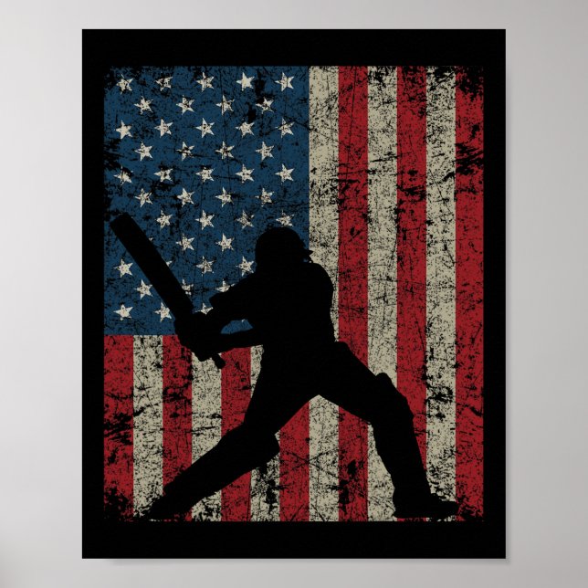 Affiche Drapeau vintage américain 4 juillet Patrioti (Devant)