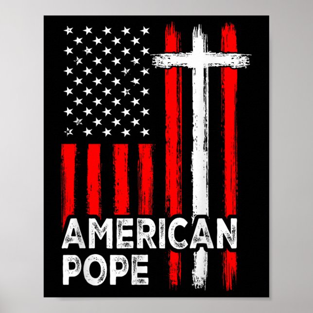 Affiche Drapeau vintage Américain Catholicisme premier nom (Devant)