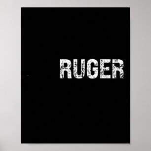 Affiche Drapeau vintage américain Retro Ruger Usa Family M