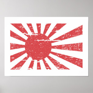 Affiche Drapeau vintage de la marine japonaise