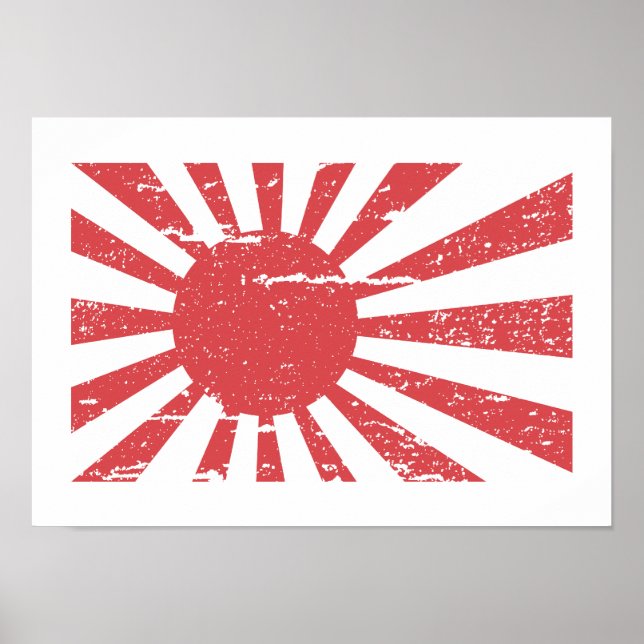 Affiche Drapeau vintage de la marine japonaise (Devant)