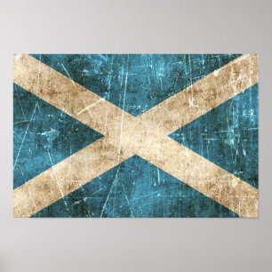 Affiche Drapeau vintage de l'Ecosse