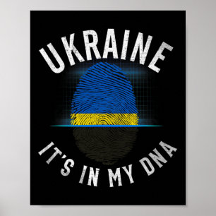 Affiche Drapeau vintage de l'Ukraine - C'est dans mon ADN
