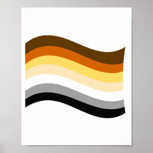 Affiche Drapeau Wavy de la fierté de l'ours