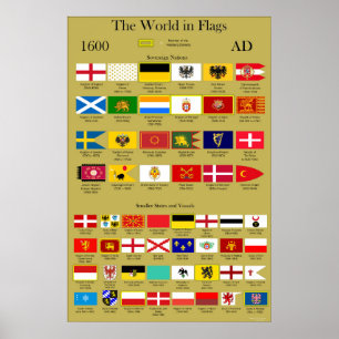 Affiche Drapeaux 1600 d'ANNONCE du monde