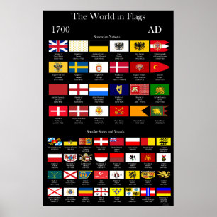 Affiche Drapeaux 1700 d'ANNONCE du monde