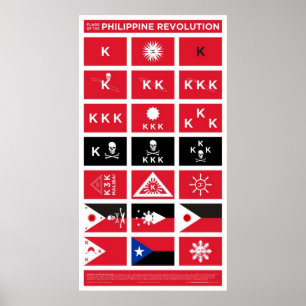 Affiche Drapeaux de la révolution philippine - Géant