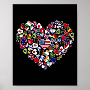 Affiche Drapeaux Des Pays Du Monde