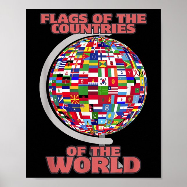 Affiche Drapeaux Des Pays Du Monde International (Devant)