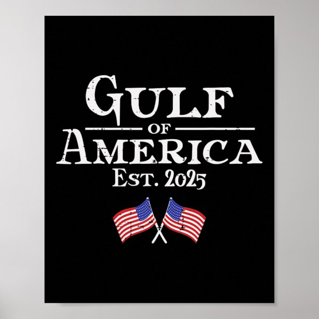 Affiche Drapeaux Du Golfe D'Amérique 2025 Hommes Femmes En (Devant)