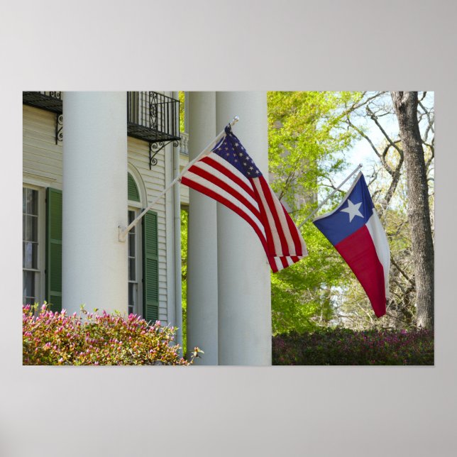 Affiche Drapeaux, Maison Goodman LeGrand, Tyler, Texas (Devant)