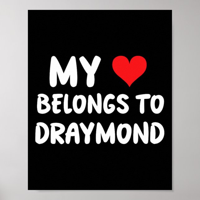 Affiche Draymond - Mon cœur appartient à Draymond - Amour  (Devant)