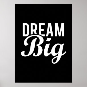 Affiche Dream Big - Gym, Hustle, Succès, Motivational
