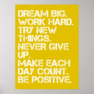 Affiche Dream Big - Inspirationnel
