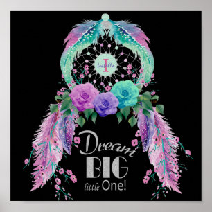 Affiche Dream Big Little One avec do-it-yourself Monogramm