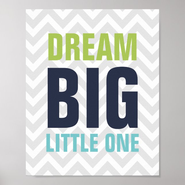 Affiche Dream Big Little One Nursery (Devant)