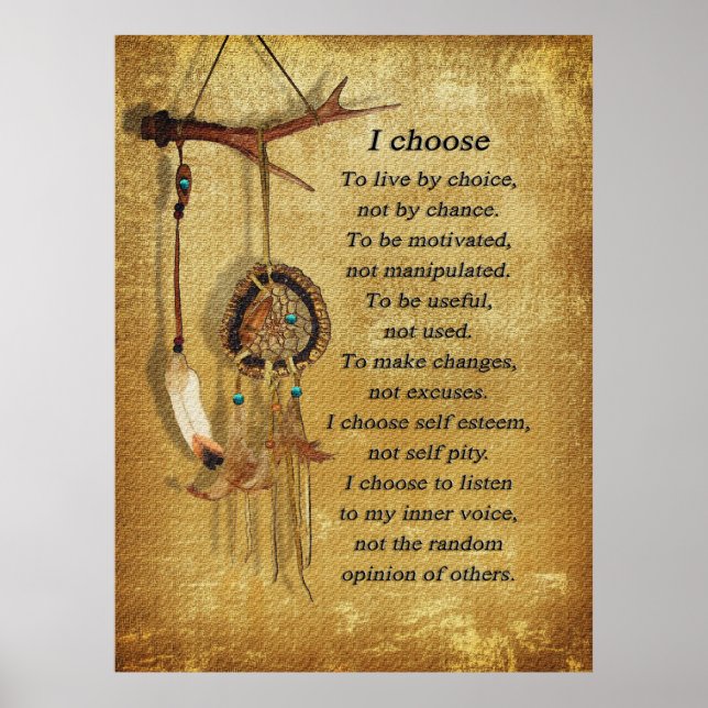 Affiche Dream-Catcher, "Je choisis" la motivation (Devant)