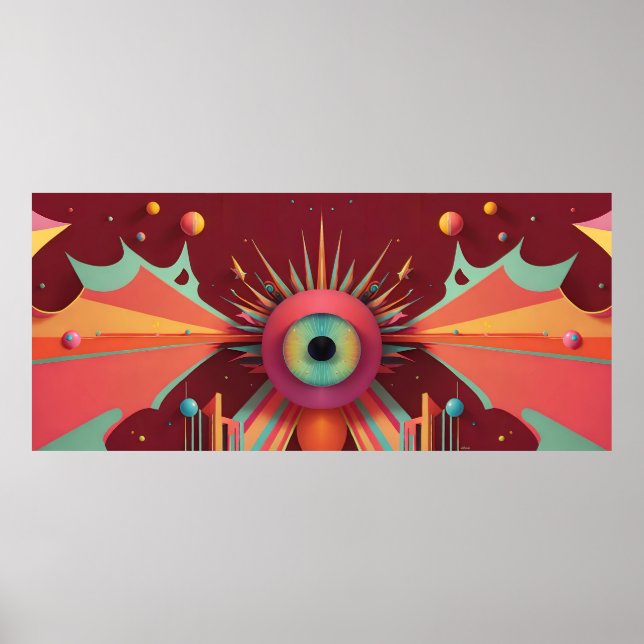 Affiche Dream Horizon Ken Gage Imaginaire OpArt (Devant)