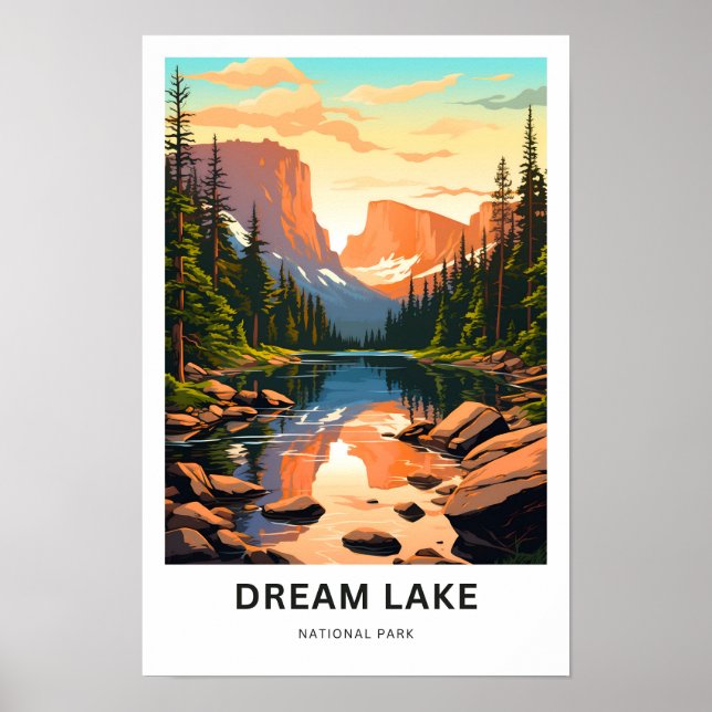 Affiche Dream Lake National Park Imprimer (Devant)