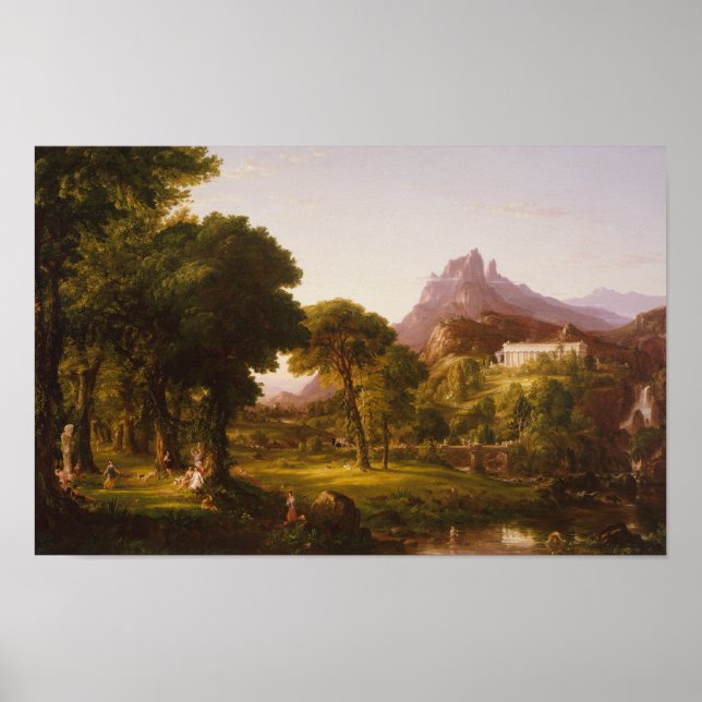 Affiche Dream of Arcadia (1838) — Thomas Cole Imprimer (Devant)