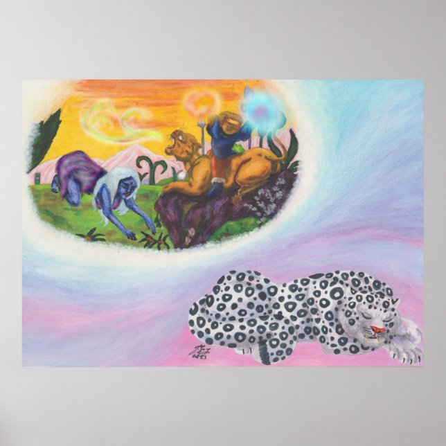 Affiche Dream Snowleopard Eros se promène Lion Princesse (Devant)
