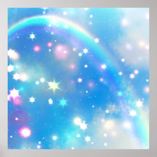 Affiche Dreamly Sparkle Rainbow Unicorn Sky