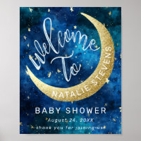 Dreams Come True Moon Stars Baby shower Bienvenue